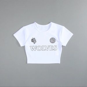 ISO She's Hardcore S/S "Energy" Top in White